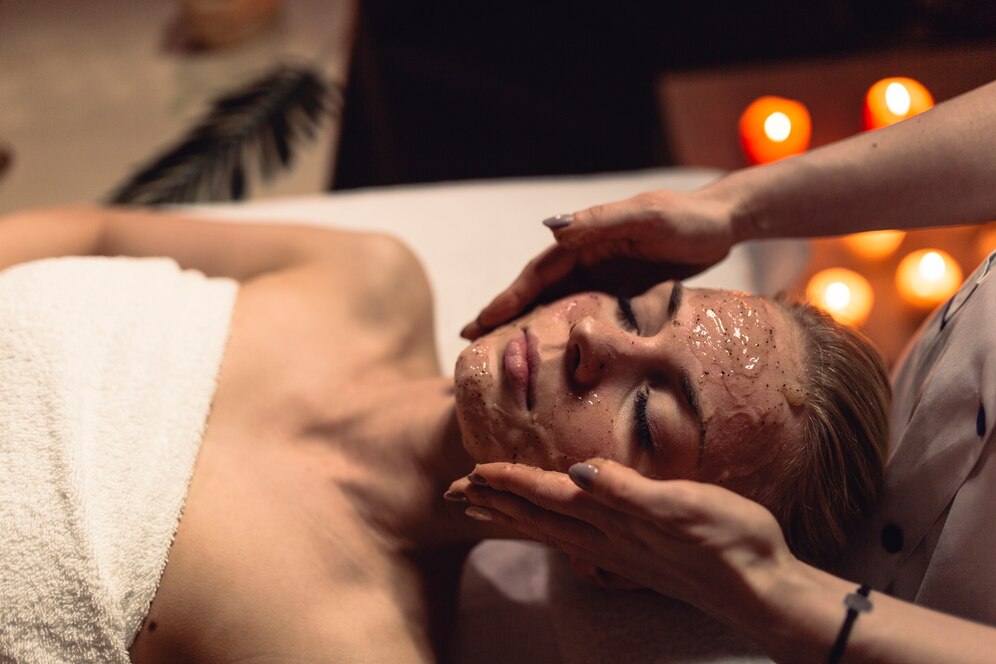 spa concept with woman with creme face 23 2147817006